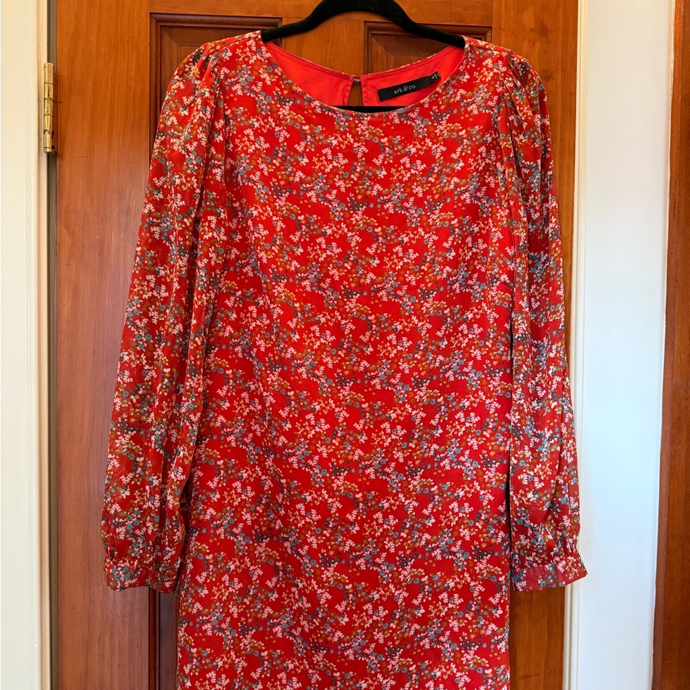 Floral Red Mini Dress
